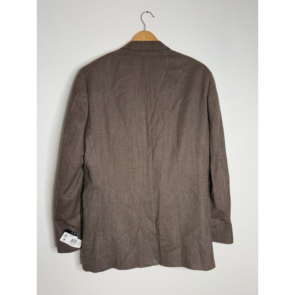 Lauren Ralph Lauren Men’s Wool Herringbone Sport Coat Brown NWT Size 40 Long - Picture 3 of 7